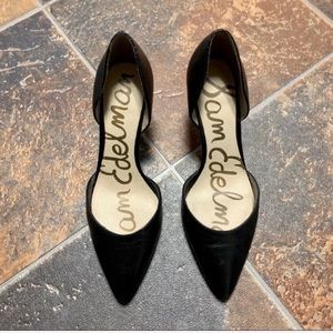 Sam Edelman | Black Delilah Leather D’orsay Heels